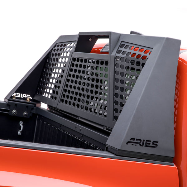 ARIES 1110111 Switchback Black Aluminum Truck Headache Rack Cab Protector for Select Dodge Ram 1500, 2500, 3500