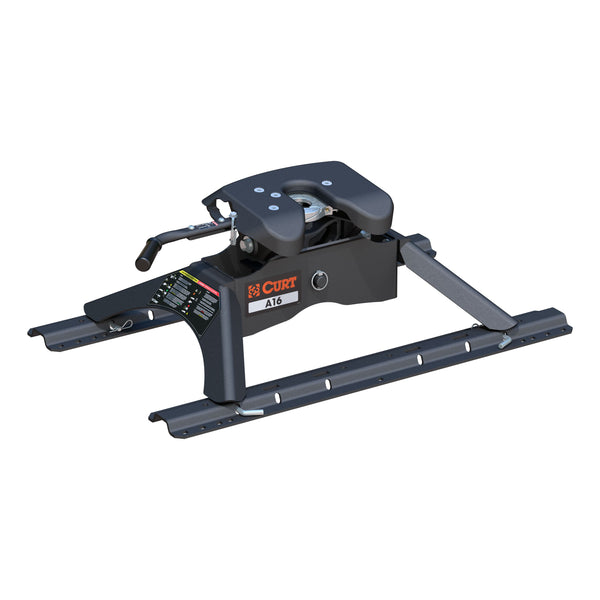 CURT 16121 A16 5th Wheel Hitch with Base Rails, 16,000 lbs.