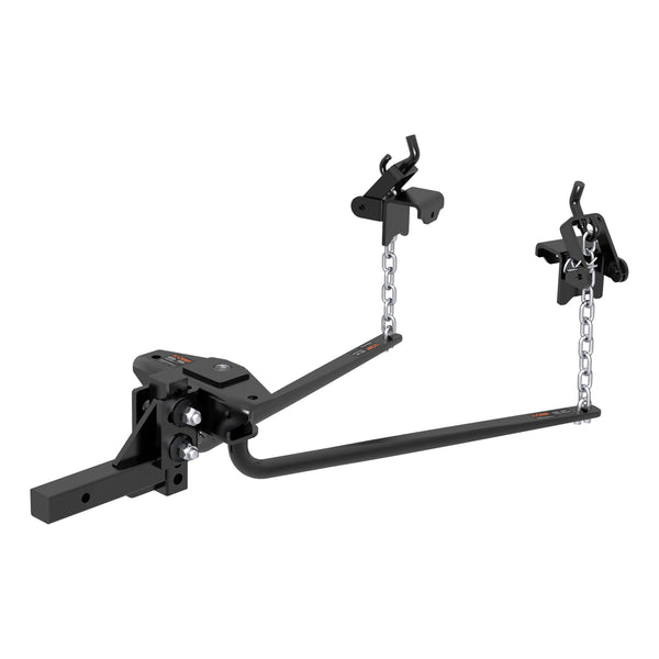 CURT 17002 Round Bar Weight Distribution Hitch, Up to 10,000 lbs., 2-Inch Shank