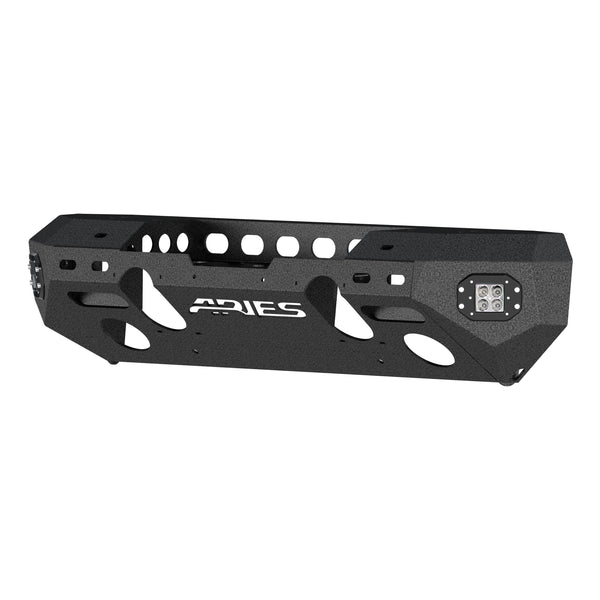 ARIES 2082044 TrailChaser Black Aluminum Jeep Wrangler JK Front Bumper with LED Lights and Winch Mount