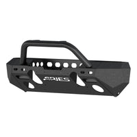 ARIES 2082050 TrailChaser Black Steel Jeep Wrangler JK Front Bumper with Brush Guard and Winch Mount