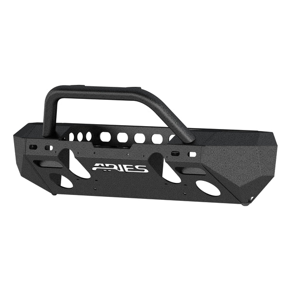 ARIES 2082078 TrailChaser Black Steel Jeep Wrangler JL Front Bumper with Brush Guard and Winch Mount