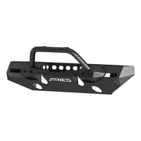 ARIES 2082088 TrailChaser Black Steel Jeep Wrangler JL Front Bumper with Brush Guard and Winch Mount