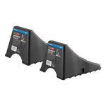 CURT 22800 Black Plastic Camper RV Wheel Chocks for Trailers, 2-Pack