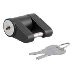 CURT 23521 Black Trailer Tongue Coupler Lock, 1/4-Inch Pin Diameter, Up to 3/4-Inch Coupler Span