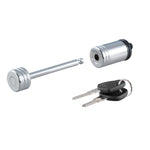 CURT 23522 Chrome Trailer Tongue Coupler Lock, 1/4-Inch Pin Diameter, Up to 2-1/2-Inch Coupler Span