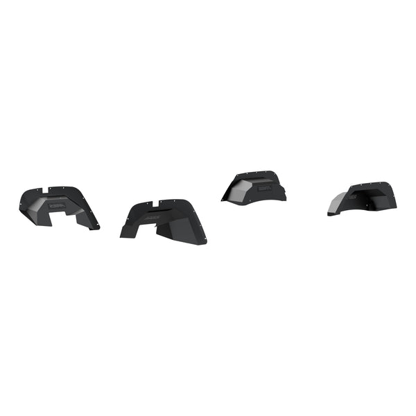 ARIES 2500450 Black Aluminum Front and Rear Jeep Wrangler JK Inner Fender Liner Wheel Well Guard Covers
