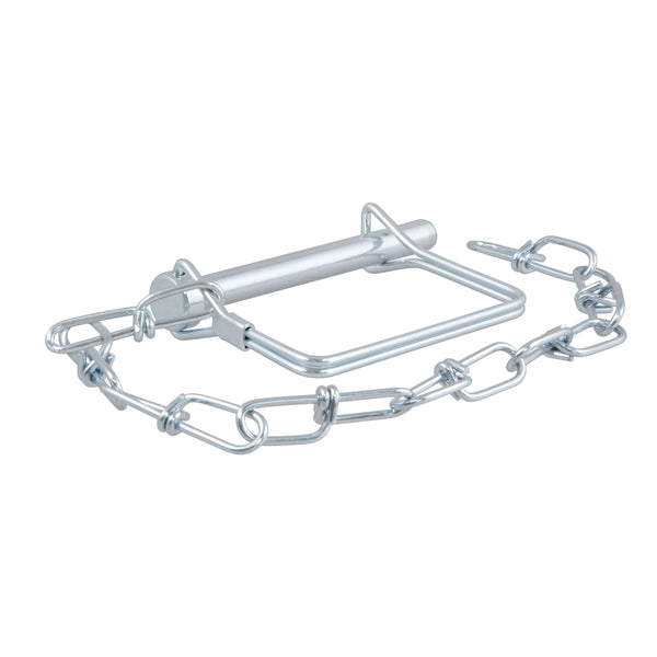 CURT 25035 Trailer Coupler Pin with 12-Inch Chain, 5/16-Inch Diameter x 3-Inch Long