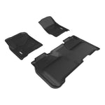 ARIES 2800509 StyleGuard XD Black Custom Floor Liners, Select Chevy Silverado, GMC Sierra 1500, 2500, 3500 Crew Cab, 1st, 2nd Row