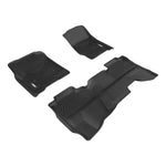 ARIES 2800609 StyleGuard XD Black Custom Floor Liners, Select Chevy Silverado, GMC Sierra 1500, 2500, 3500 Extend Cab, 1st, 2nd Row