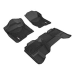 ARIES 2800909 StyleGuard XD Black Custom Floor Liners, Select Chevy Silverado, GMC Sierra 1500, 2500, 3500 Extend Cab, 1st, 2nd Row