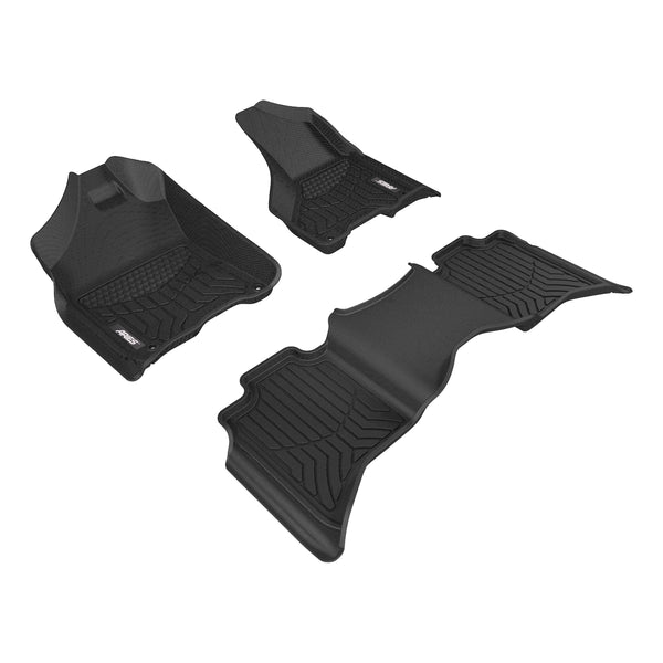 ARIES 2801909 StyleGuard XD Black Custom Floor Liners, Select Ram 1500, Classic, 2500, 3500 Crew Cab, 1st and 2nd Row