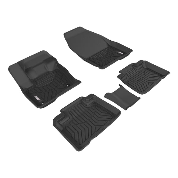 ARIES 2802309 StyleGuard XD Black Custom Floor Liners, Select Ford Edge, 1st and 2nd Row