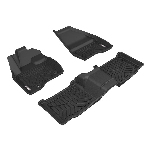 ARIES 2802509 StyleGuard XD Black Custom Floor Liners, Select Ford Explorer, 1st and 2nd Row