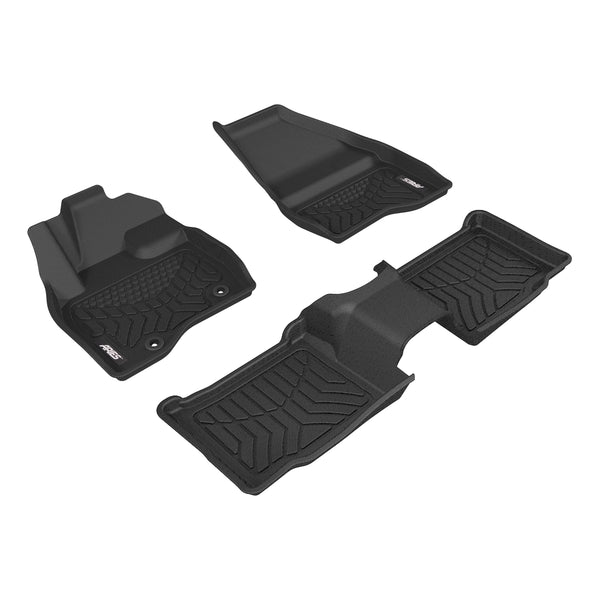 ARIES 2802609 StyleGuard XD Black Custom Floor Liners, Select Ford Explorer, 1st and 2nd Row