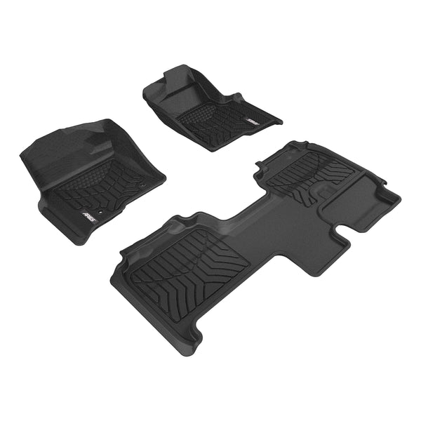 ARIES 2802809 StyleGuard XD Black Custom Floor Liners, Select Ford F-150 Extended Cab, 1st and 2nd Row