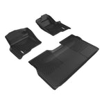 ARIES 2802909 StyleGuard XD Black Custom Floor Liners, Select Ford F-150 Crew Cab, 1st and 2nd Row