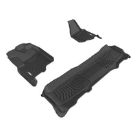 ARIES 2803209 StyleGuard XD Black Custom Floor Liners, Select Ford F-250 Super Duty Crew Cab, 1st and 2nd Row