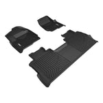 ARIES 2803309 StyleGuard XD Black Custom Floor Liners, Select Ford F-250, F-350, F-450 Super Duty Crew Cab, 1st and 2nd Row