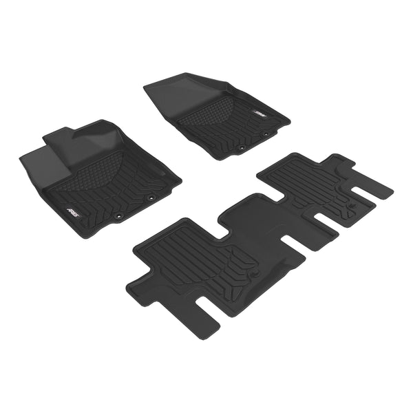 ARIES 2804109 StyleGuard XD Black Custom Floor Liners, Select Nissan Pathfinder, Infiniti JX35, QX60, 1st and 2nd Row
