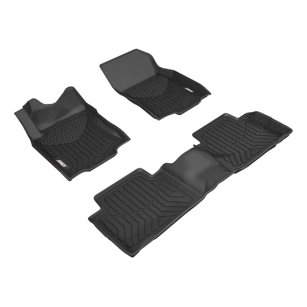 ARIES 2804209 StyleGuard XD Black Custom Floor Liners, Select Nissan Rogue, 1st and 2nd Row