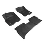 ARIES 2804409 StyleGuard XD Black Custom Floor Liners, Select Nissan Titan Crew Cab, 1st and 2nd Row