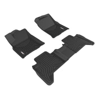 ARIES 2807009 StyleGuard XD Black Custom Floor Liners, Select Toyota Tacoma Crew Cab, 1st and 2nd Row
