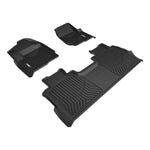 ARIES 2807109 StyleGuard XD Black Custom Floor Liners, Select Ford F250, F350, F450 Super Duty Crew Cab (Bench Seat), 1st, 2nd Row