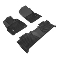 ARIES 2807309 StyleGuard XD Black Custom Floor Liners, Select Toyota Tundra Extended Crew Cab, 1st and 2nd Row