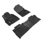 ARIES 2807409 StyleGuard XD Black Custom Floor Liners, Select Toyota Tundra Crew Cab, 1st and 2nd Row