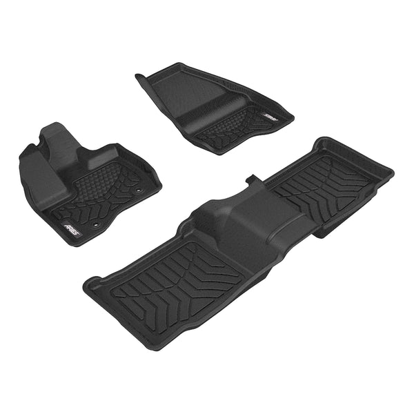 ARIES 2807509 StyleGuard XD Black Custom Floor Liners, Select Ford Explorer (Bench Seat Only), 1st and 2nd Row