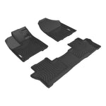 ARIES 2808209 StyleGuard XD Black Custom Floor Liners, Select Honda Pilot, 1st and 2nd Row