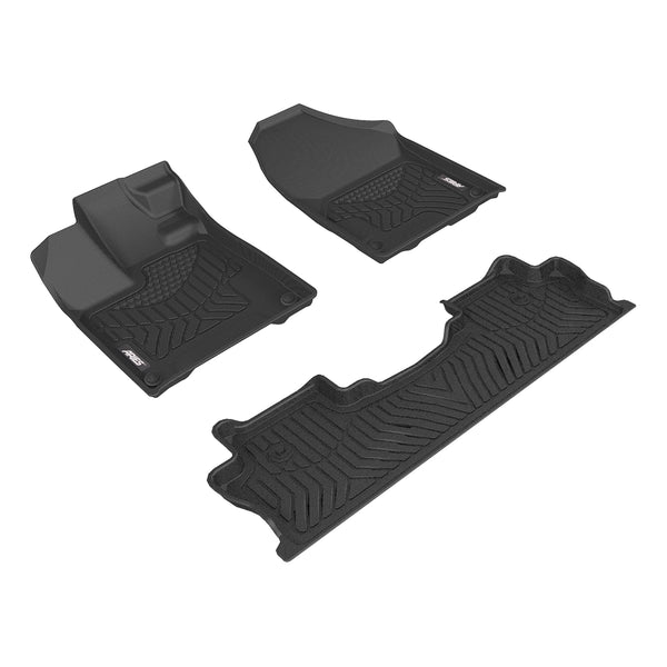 ARIES 2808309 StyleGuard XD Black Custom Floor Liners, Select Honda Ridgeline, 1st and 2nd Row