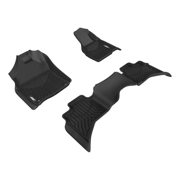 ARIES 2808709 StyleGuard XD Black Custom Floor Liners, Select Dodge, Ram 1500, Classic, 2500, 3500 Extended Cab, 1st and 2nd Row