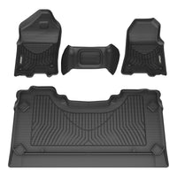 ARIES 2808809 StyleGuard XD Black Custom Floor Liners, Select Ram 1500 Crew Cab with Bench Seat, 1st and 2nd Row
