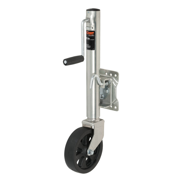 CURT 28115 Marine Boat Trailer Jack with 8-Inch Wheel, 1,500 lbs., 11 Inches Vertical Travel