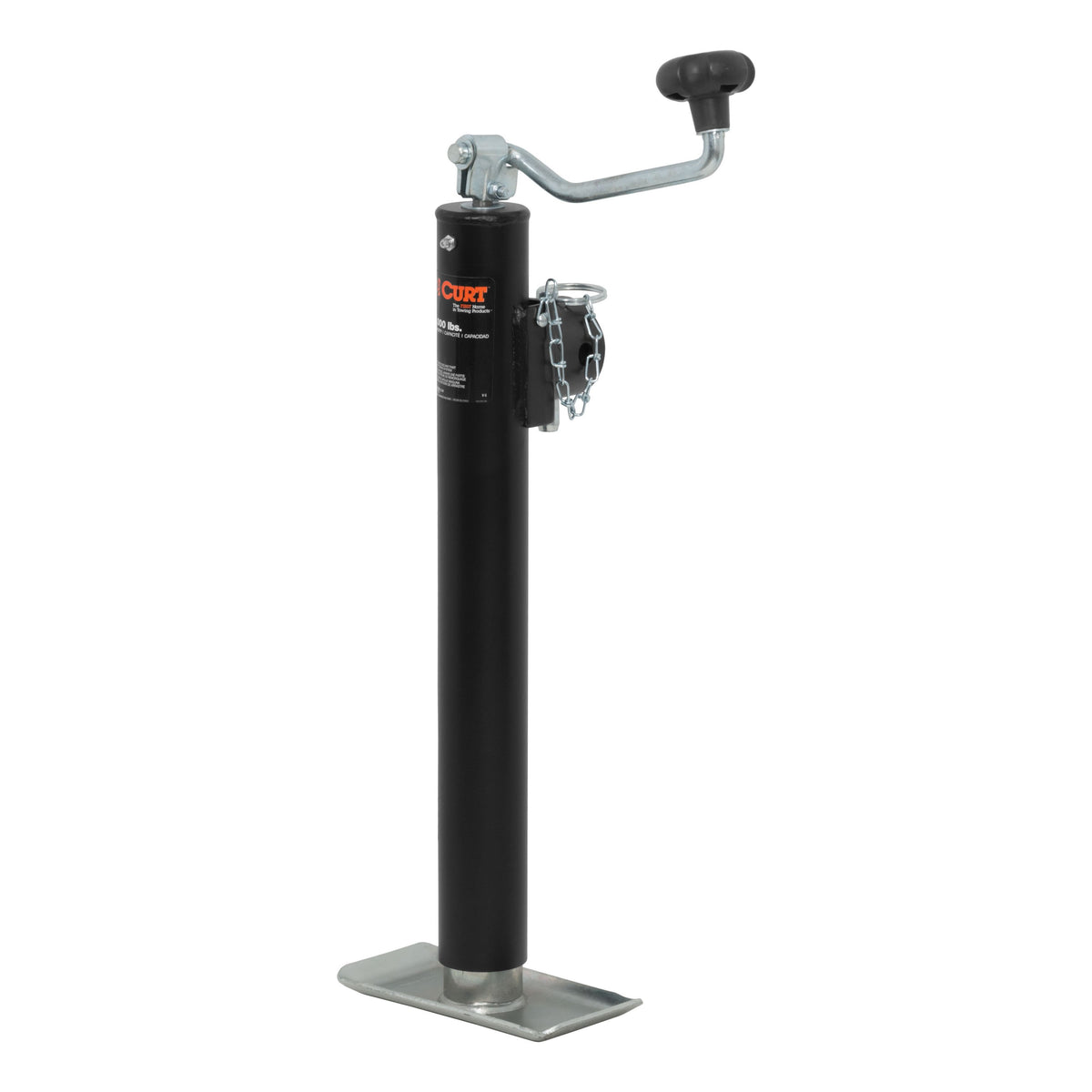 CURT 28322 Weld-On Pipe-Mount Swivel Trailer Jack, 2,000 lbs., 15 Inch ...