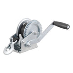 CURT 29435 Manual Hand Crank Boat Trailer Winch, 1,400 lbs. Capacity, 20-Foot Strap