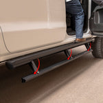 ARIES 3047902 ActionTrac 79-Inch Powered Running Boards, Retractable Side Steps, Select Chevrolet Silverado, GMC Sierra 1500, 2500, 3500 Crew Cab