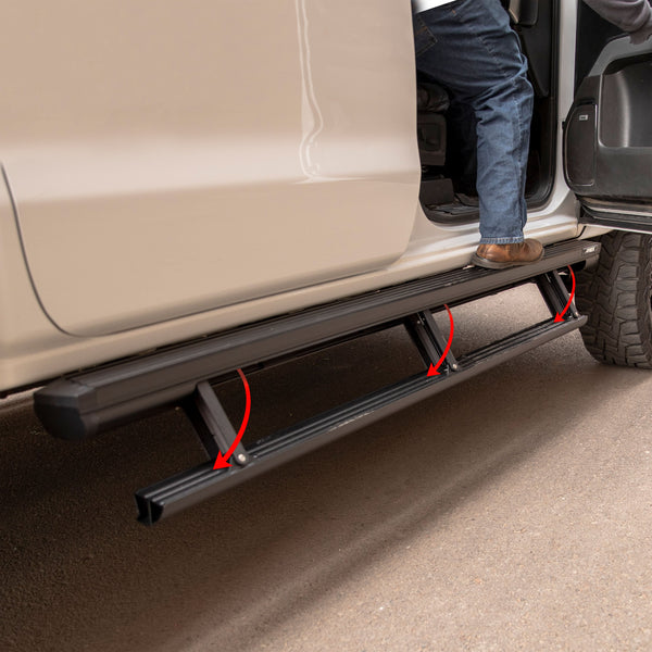 ARIES 3047923 ActionTrac 79-Inch Powered Running Boards, Retractable Side Steps, Select Ford Ranger
