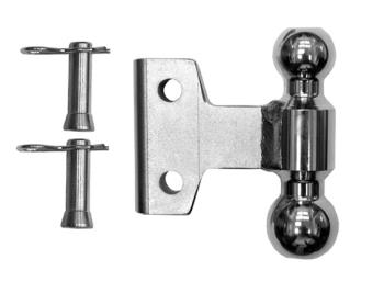 3352-25 Andersen EZ HD/WD 2" x 2-5/16" Plated steel combo ball for 2-1/2"& 3" rack ONLY, w/2 pins & clips (10K/14K GTWR)