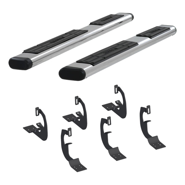 ARIES 4444002 75-Inch Oval Polished Stainless Steel Nerf Bars, Select Chevrolet Silverado, Tahoe, GMC Sierra, Yukon