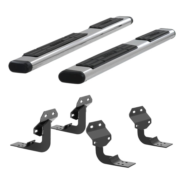 ARIES 4444042 75-Inch Oval Polished Stainless Steel Nerf Bars, Select Ford F-150, F-250, F-350, F-450, F-550 Super Duty