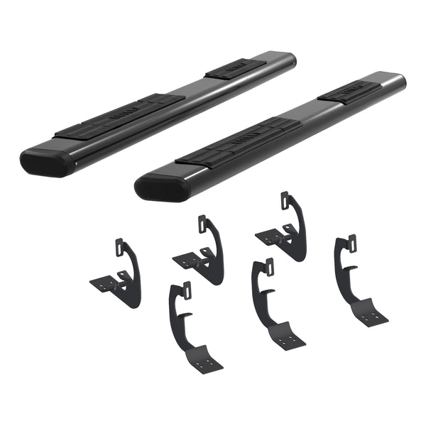 ARIES 4445003 91-Inch Oval Black Aluminum Nerf Bars, Select Chevrolet and GMC Trucks