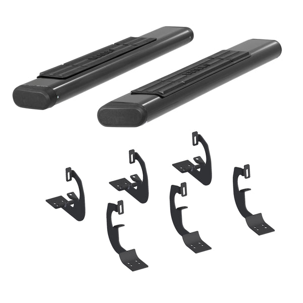 ARIES 4445006 53-Inch Oval Black Aluminum Nerf Bars, Select Chevrolet Silverado, GMC Sierra