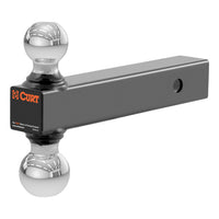 CURT 45002 Multi-Ball Trailer Hitch Ball Mount, 2, 2-5/16-Inch Balls, Fits 2-Inch Receiver, 10,000 lbs.