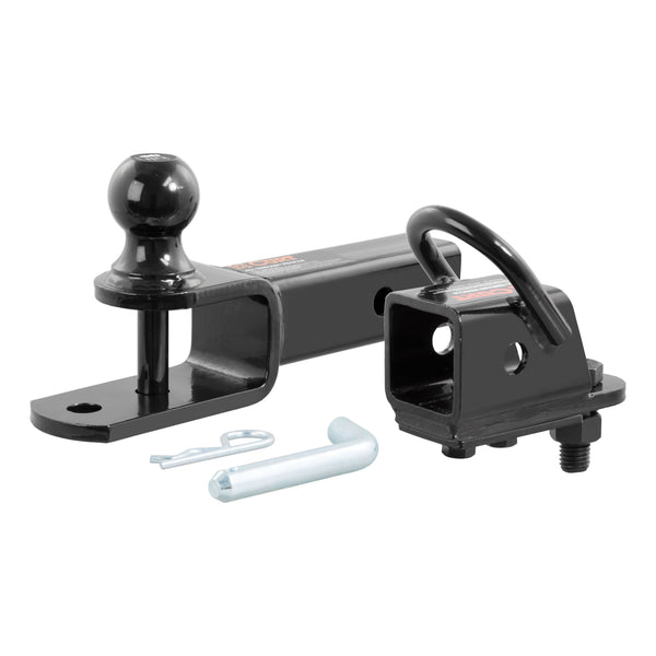 CURT 45029 3-in-1 ATV Hitch Ball Mount with 2-Inch Receiver Adapter, 1-7/8-Inch Ball, Clevis Pin, 5/8-Inch Hole