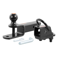 CURT 45038 3-in-1 ATV Hitch Ball Mount with 2-Inch Receiver Adapter, 2-Inch Ball, Clevis Pin, 5/8-Inch Hole