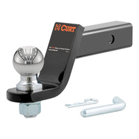 CURT 45042 Trailer Hitch Ball Mount with 2-5/16-Inch Trailer Ball & Hitch Pin, Fits 2-Inch Receiver, 7,500 lbs. GTW, 4-Inch Drop