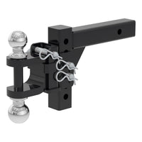 CURT 45049 Adjustable Trailer Hitch Ball Mount, Fits 2-Inch Receiver, 6-1/2-Inch Drop, 6-11/16-Inch Rise, 2-Inch and 2-5/16-Inch Hitch Balls, 7,500 or 10,000 lbs. GTW